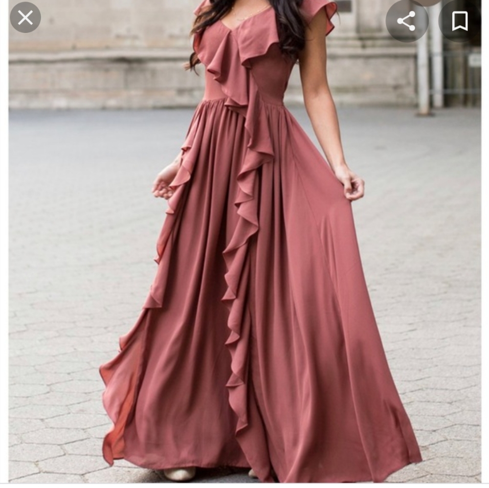 Mia Joy Genevre Dress in Rust Large